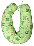 Подушка многофункциональная для беременных и кормящих женщин (зеленый/жирафики) модель№01