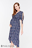 Платье для беременных синее с принтом (Pазмер M) Sharlen DR-29.091