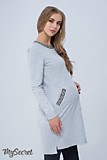 Платье для беременных и кормящих серый меланж ( L) DR-38.051 Diana