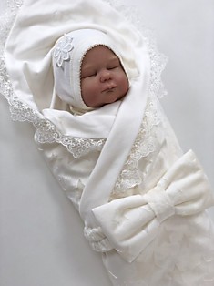 Одеяло-конверт  для новорожденного Крем