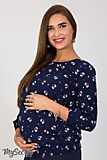 Блуза для беременных узор на синем (L)  BL-37.011 Joanne