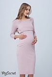Платье для беременных и кормящих пудра (М)  DR-38.013 Lolly