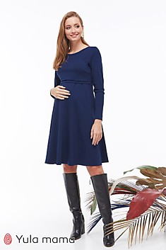 Olivia, платье для кормящих и беременных тёмно-синий (S) DR-39.032