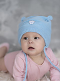 Шапочка вязаная для новорожденного