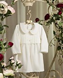Платье для малышки с вязаной кокеткой Цвет Молочный (56) 556-П 