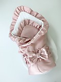 Одеяло с бантом на выписку Сатин розовый - 2404 сатинр