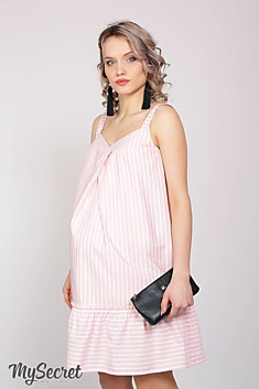 Сарафан для беременных полоска розовая (M) Kioto  SF-28.071