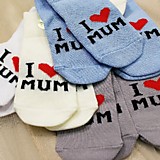 Носочки для новорожденных "Я люблю -  папу, я люблю - маму"